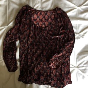 Lucky Brand ruched sleeve top